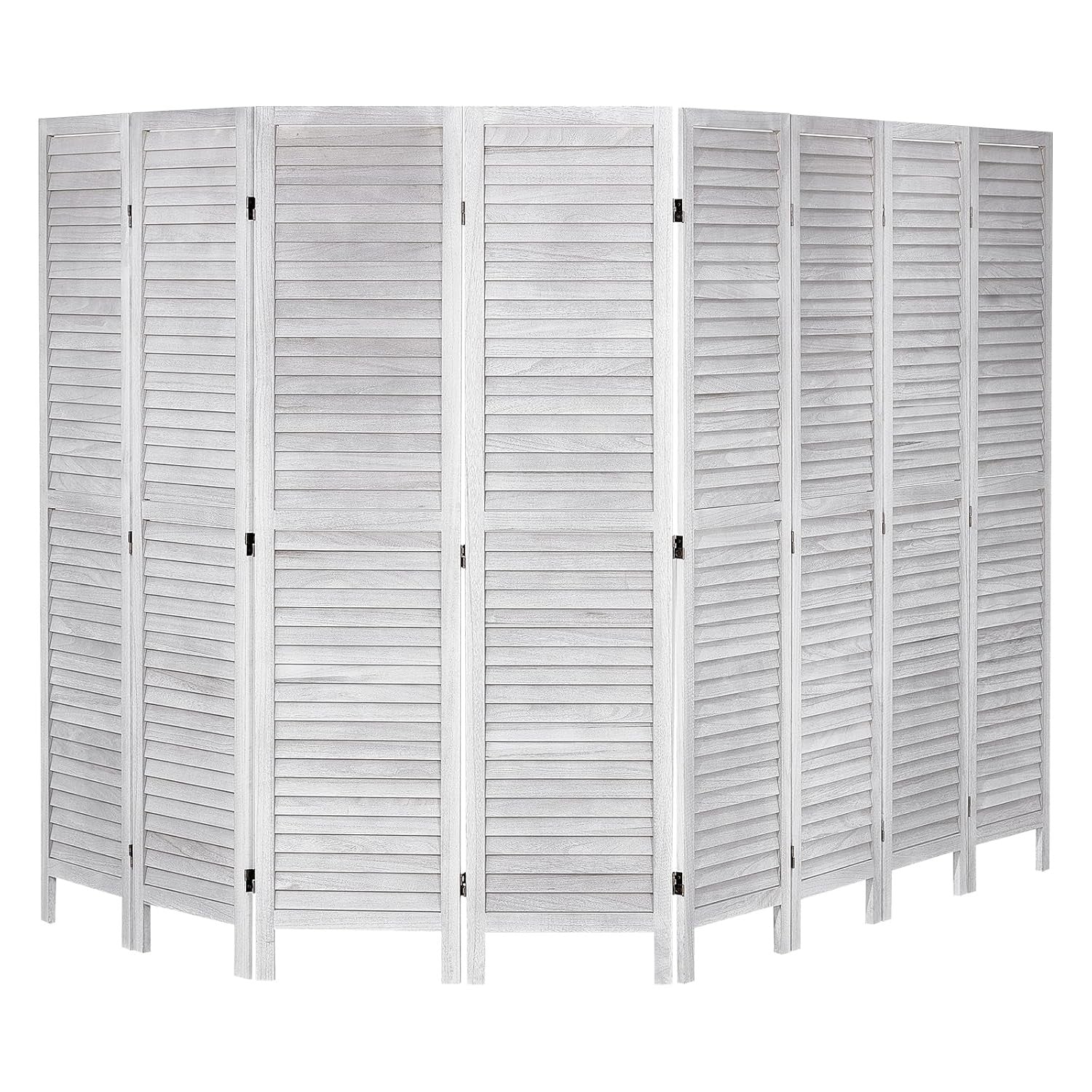 8 Panel Wood Folding Room Divider Privacy Screen Partition 320x170cm