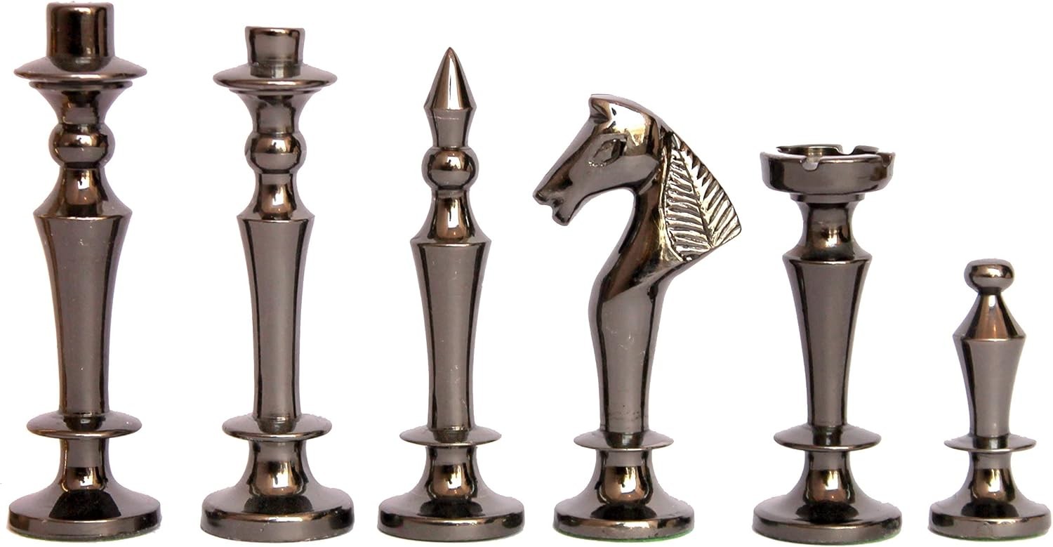 Luxury 2.75" Brass Chess Pieces Set | Hand-Carved Weighted Staunton | Premium