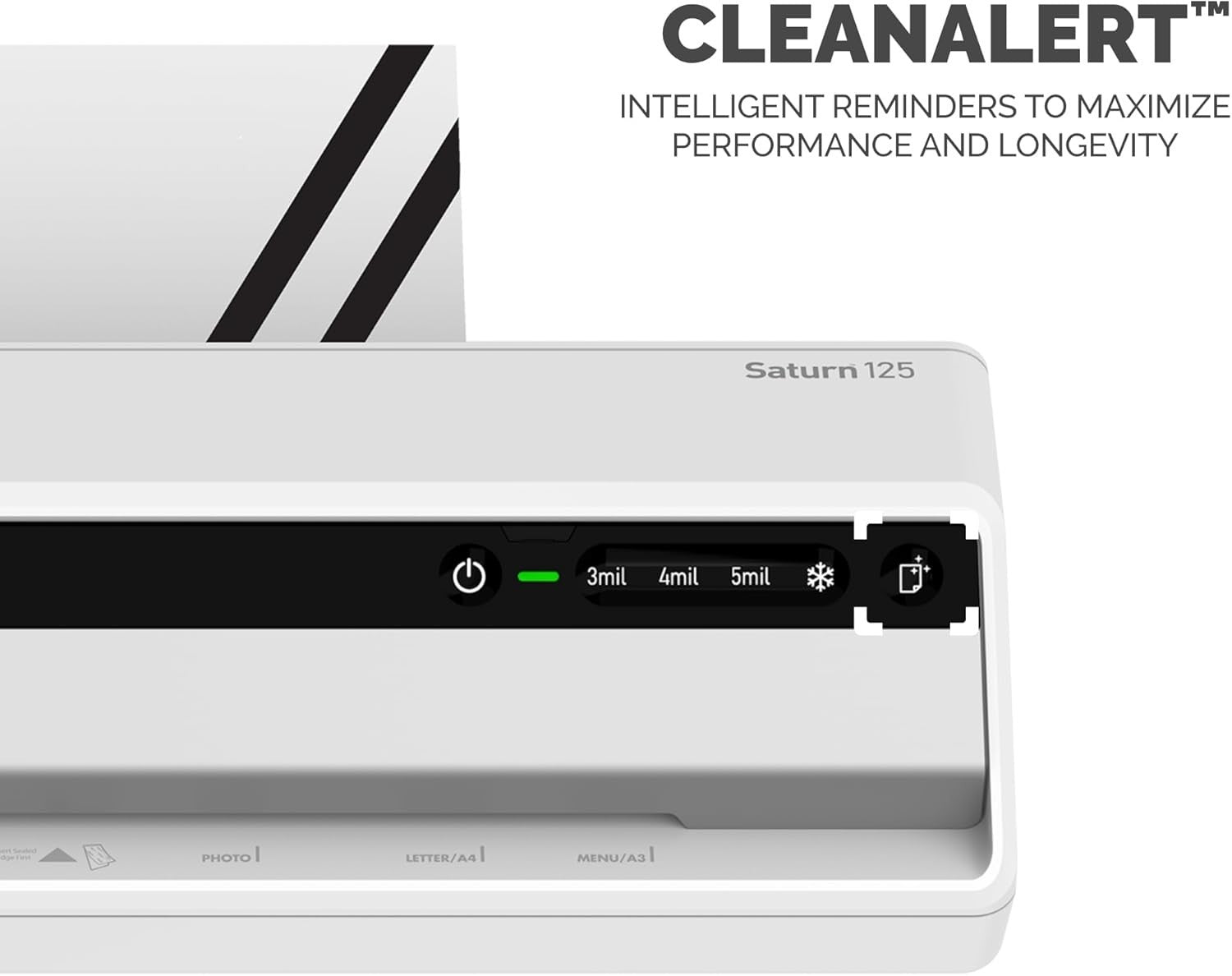12.5” Thermal Laminator 60s Warm-Up Hot Cold Anti-Jam + Pouches