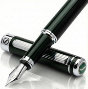 Luxury Black Green Fountain Pen Fine Nib Executive Gift Set