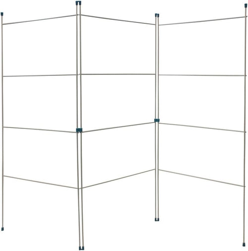 Folding Clothes Airer 3 Panel Indoor Outdoor Laundry Dryer Space Saving White