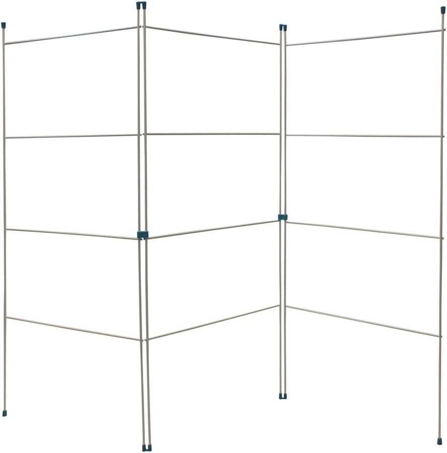 Folding Clothes Airer 3 Panel Indoor Outdoor Laundry Dryer Space Saving White