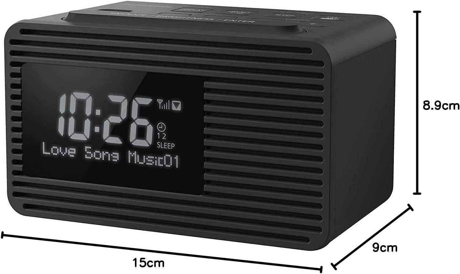 DAB+/FM Radio with USB Charging, Dual Alarm & LCD Display