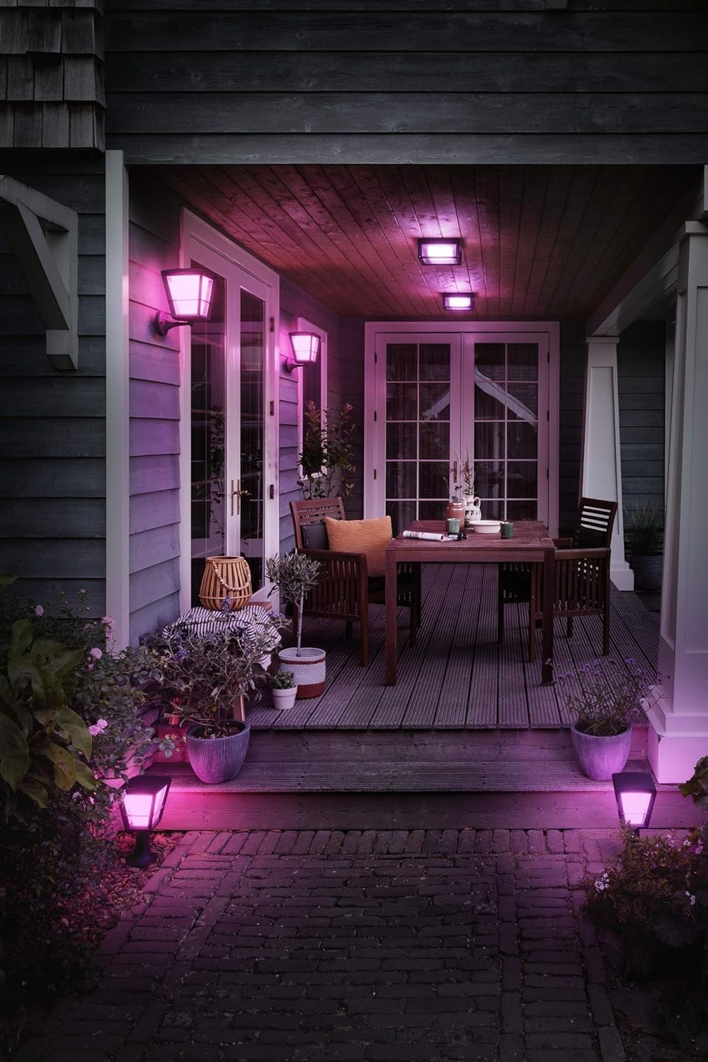 Smart Outdoor LED Wall Light RGB Square – Alexa Garden & Porch Lamp
