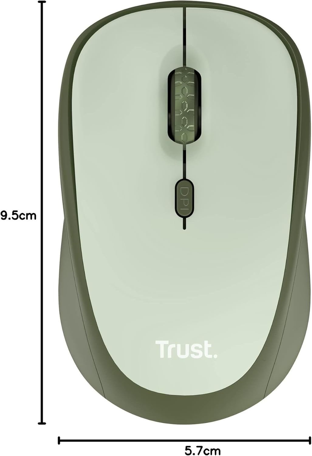 Silent Wireless Mouse 1600 DPI Eco Design Compact USB Receiver Home Office