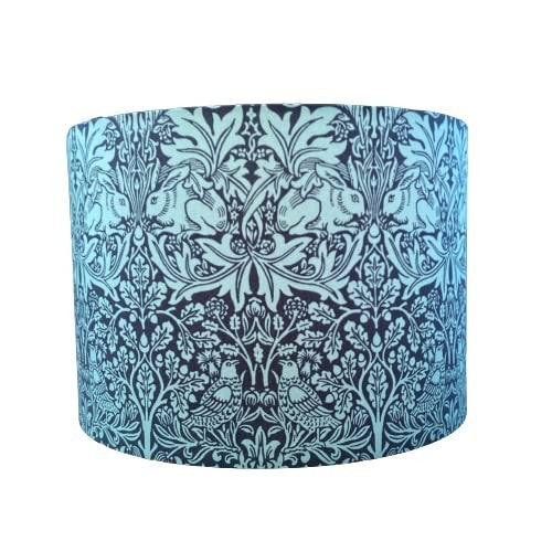 Handmade Floral Rabbit Lampshade Teal Navy Drum Table Floor Ceiling Light