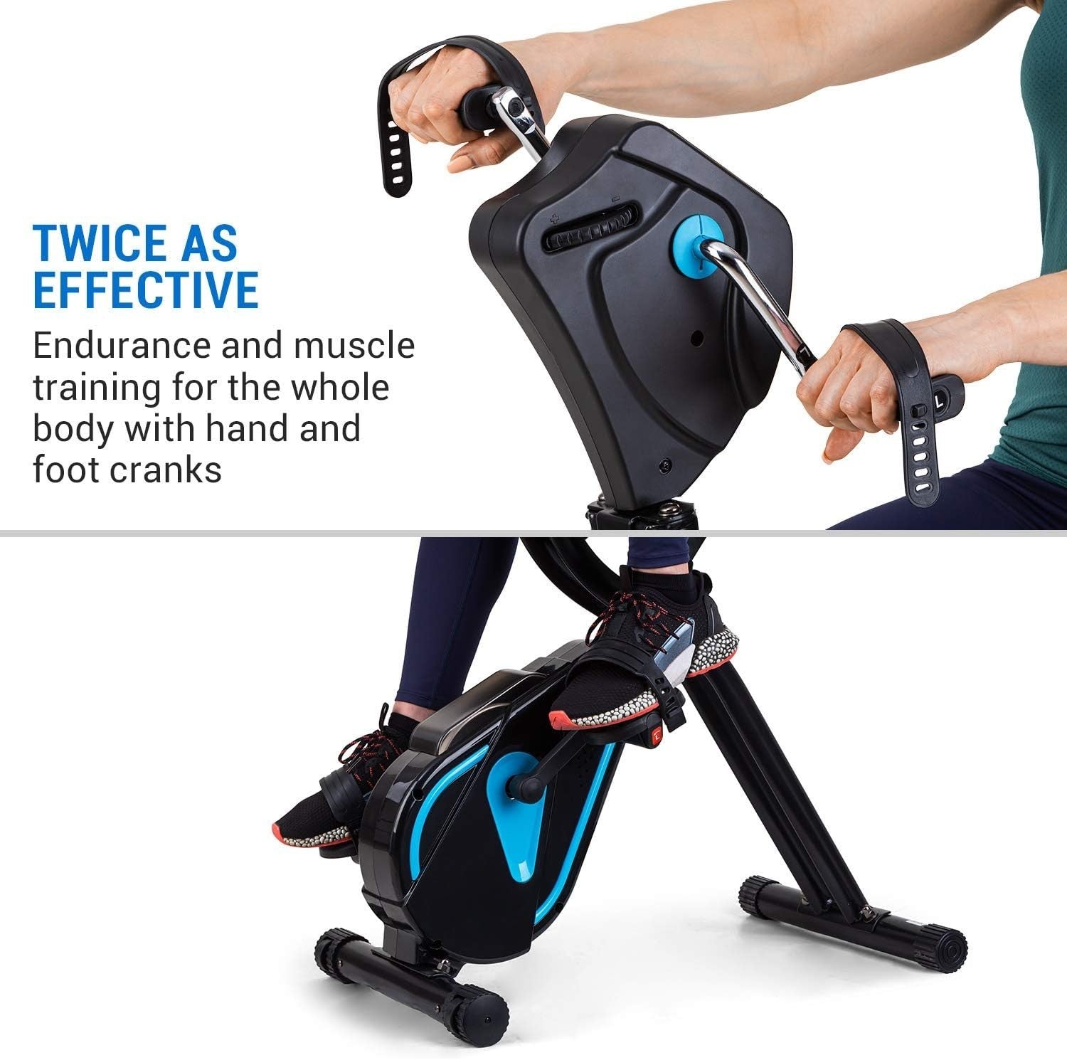 Foldable Magnetic Exercise Bike w/ LCD Monitor, 8 Resistance Levels & Holder