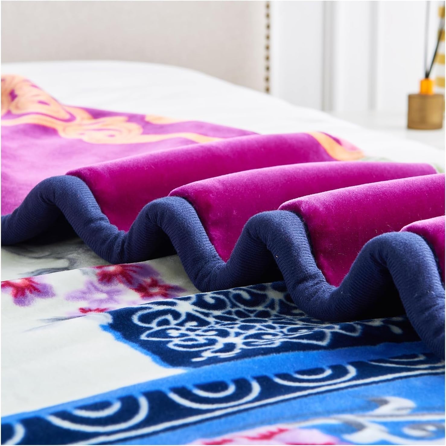 Anastasia Floral 4kg Sherpa Weighted Blanket 200x240cm King Size