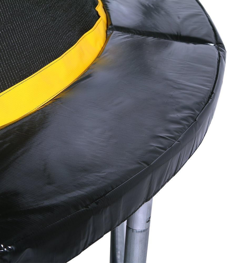 8FT Kids Garden Trampoline w Safety Enclosure Ladder Anchor Kit
