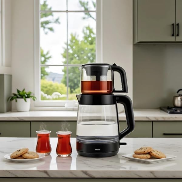 3.1L Glass Tea Maker Electric Kettle 1900W Keep Warm Tea Brewer