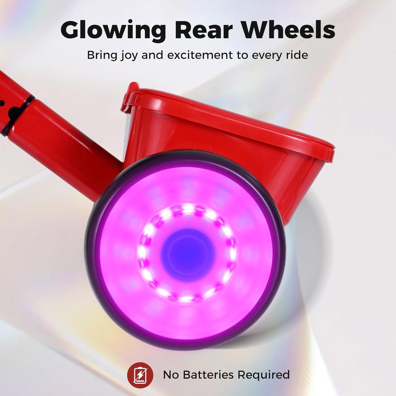 Kids Tricycle Light Up Wheels Adjustable Seat Balance Bike 3-5 Years