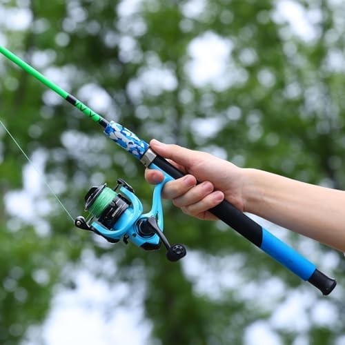 2-Piece Travel Fishing Rod Combo – Ultralight Spinning Reel & Cork Handle