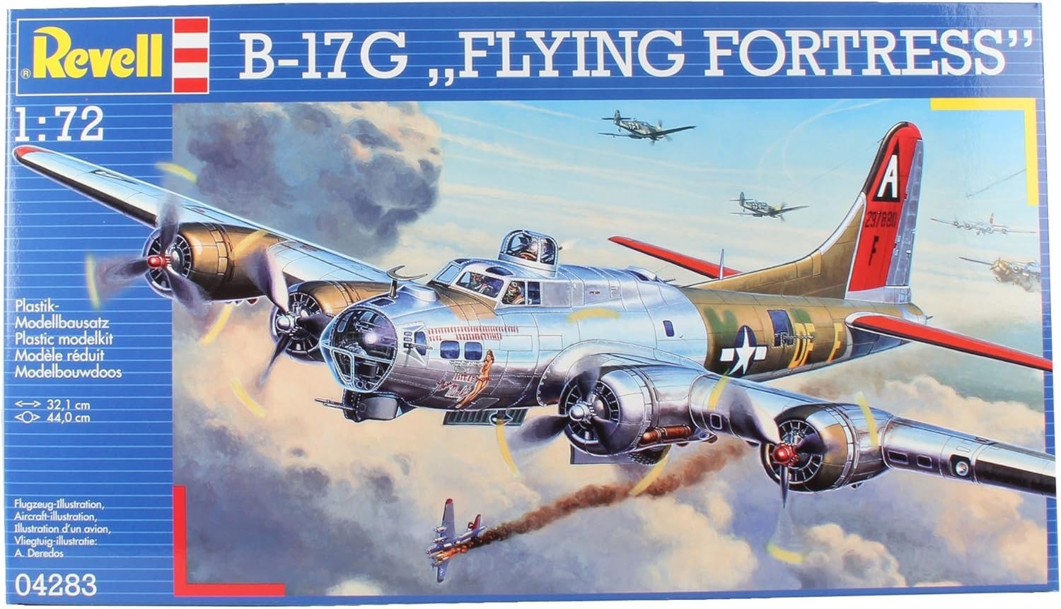 1:72 B-17G Flying Fortress WWII Bomber Model Kit – 237pcs Aircraft Build