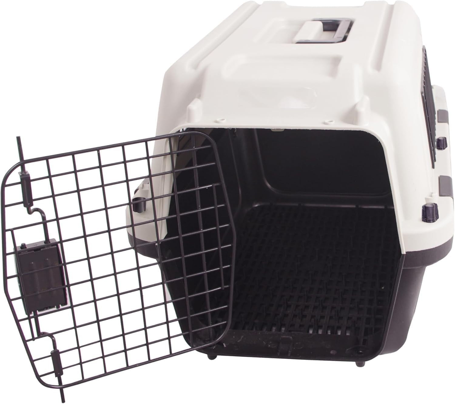 Portable Durable Plastic Dog Cat Travel Crate with Wire Door – Collapsible