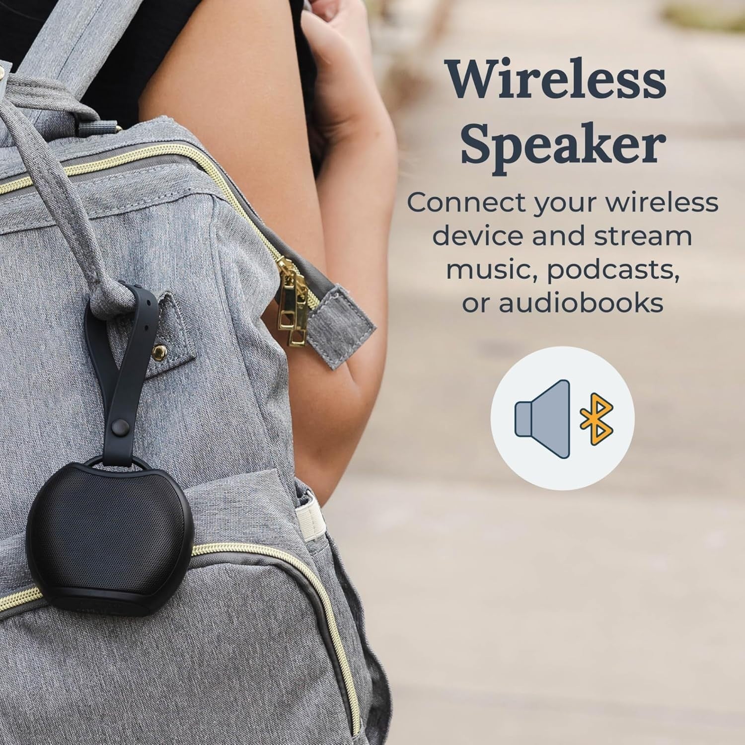 Travel White Noise Machine with 20 Soothing Sounds & Wireless Speaker