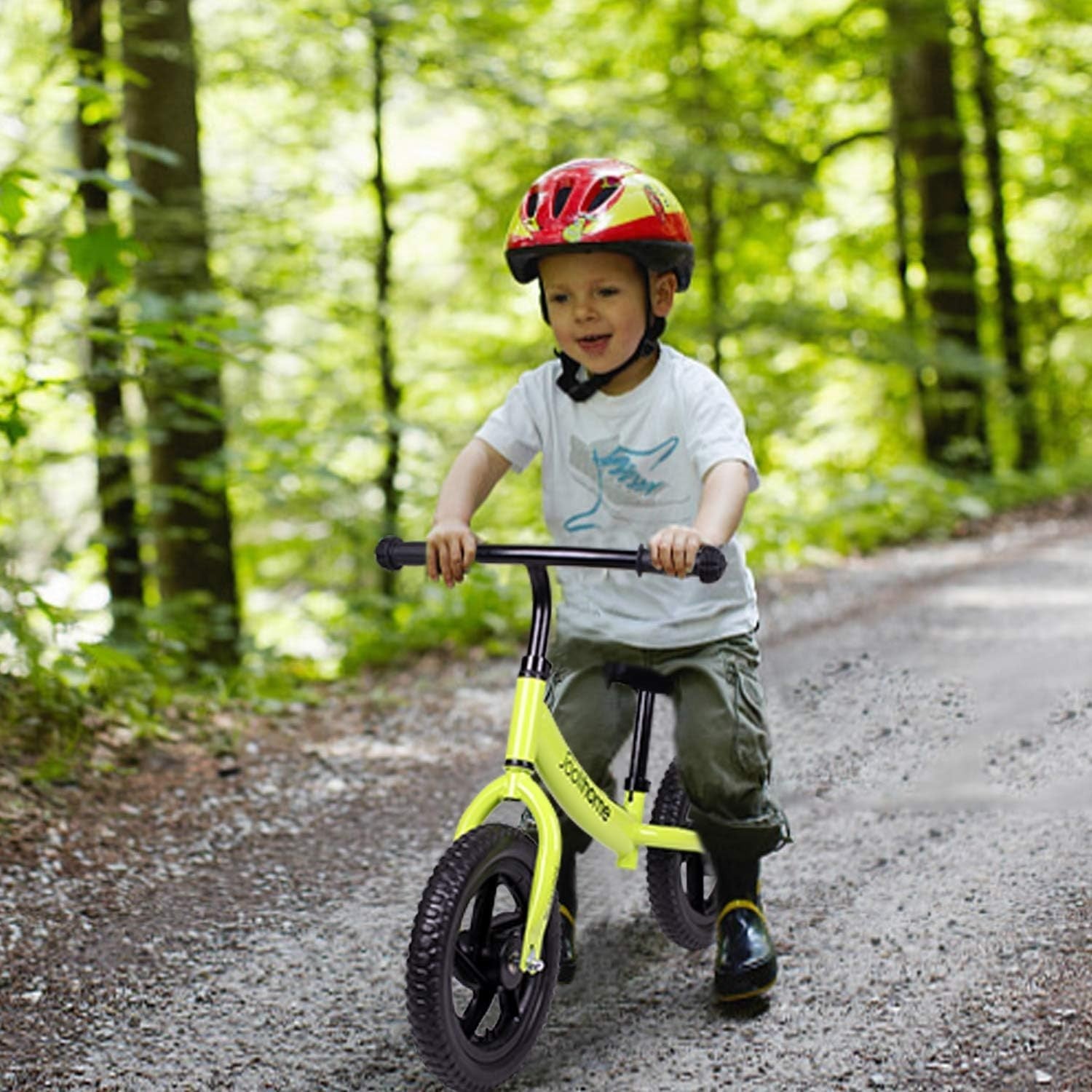 12" Kids Balance Bike Adjustable Seat No Pedal Training Bicycle Green