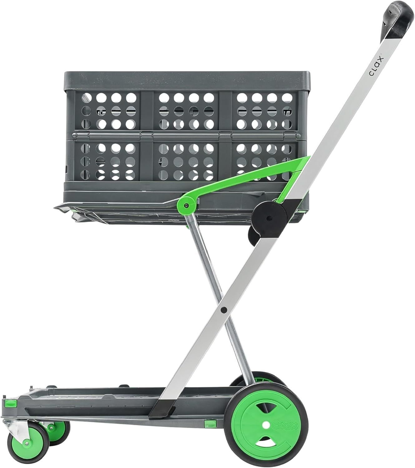 Two-Tier Folding Trolley – Portable Collapsible Cart for Workshop & Home