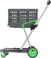 Two-Tier Folding Trolley – Portable Collapsible Cart for Workshop & Home