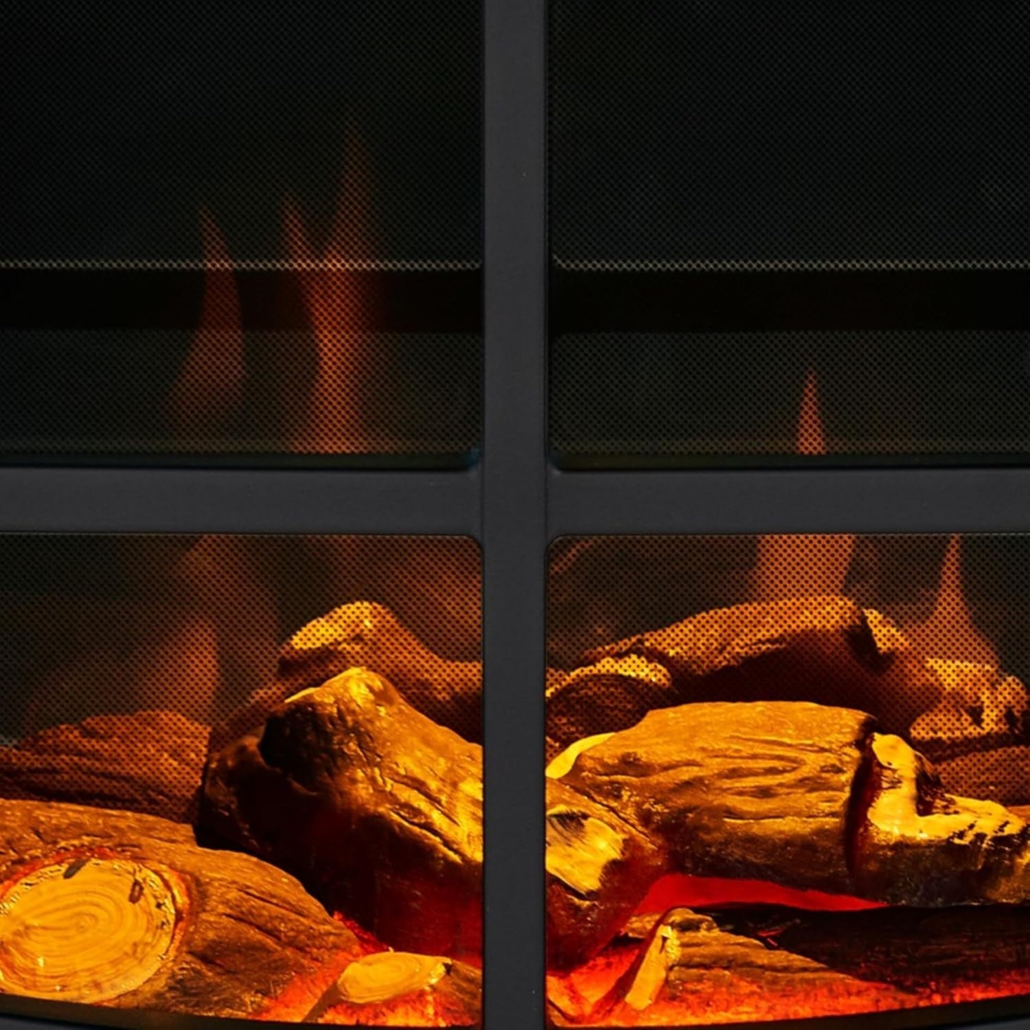 Electric Fireplace Suite Log Stove Heater 2kW Remote LED Flame Effect