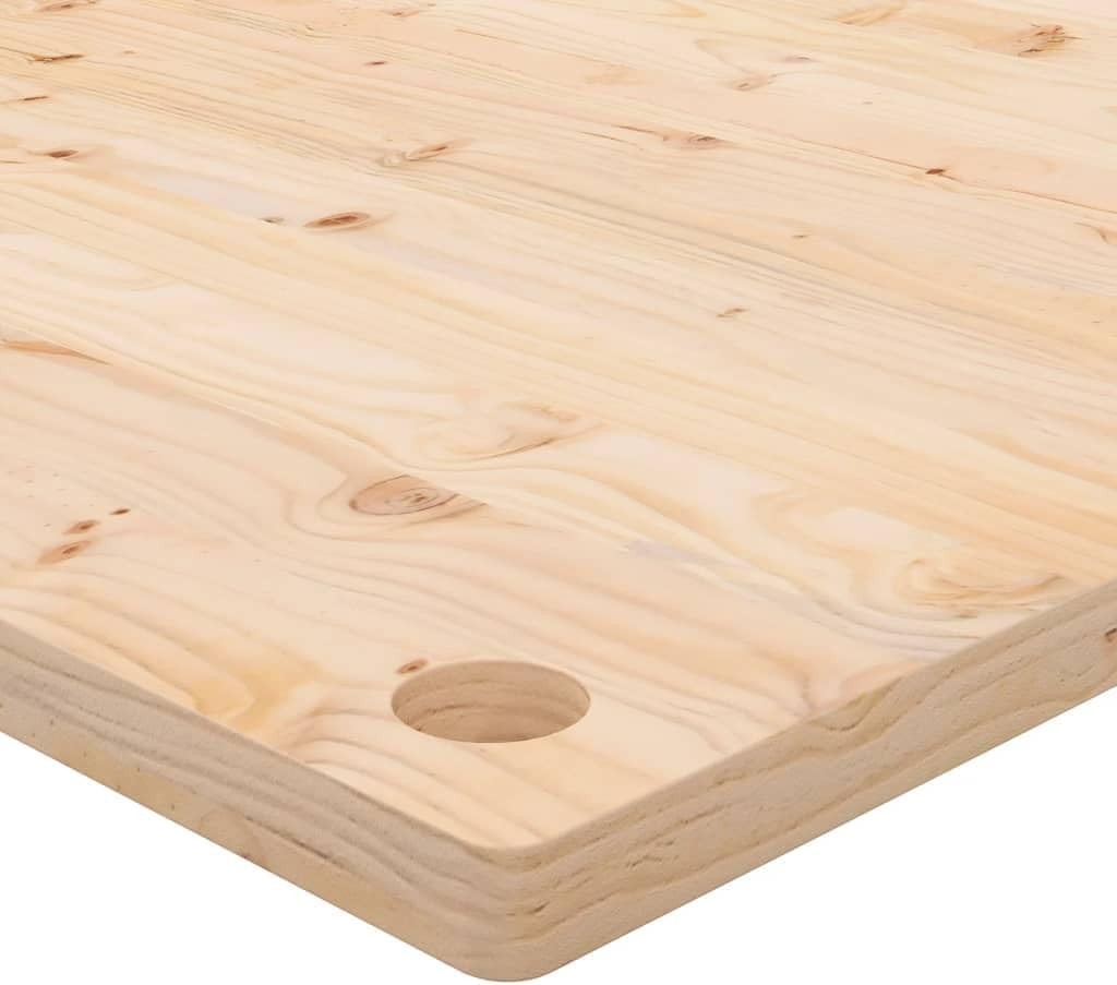 Solid Pine Wood Desk Top 100x50cm Rustic Table Worktop for Home Office