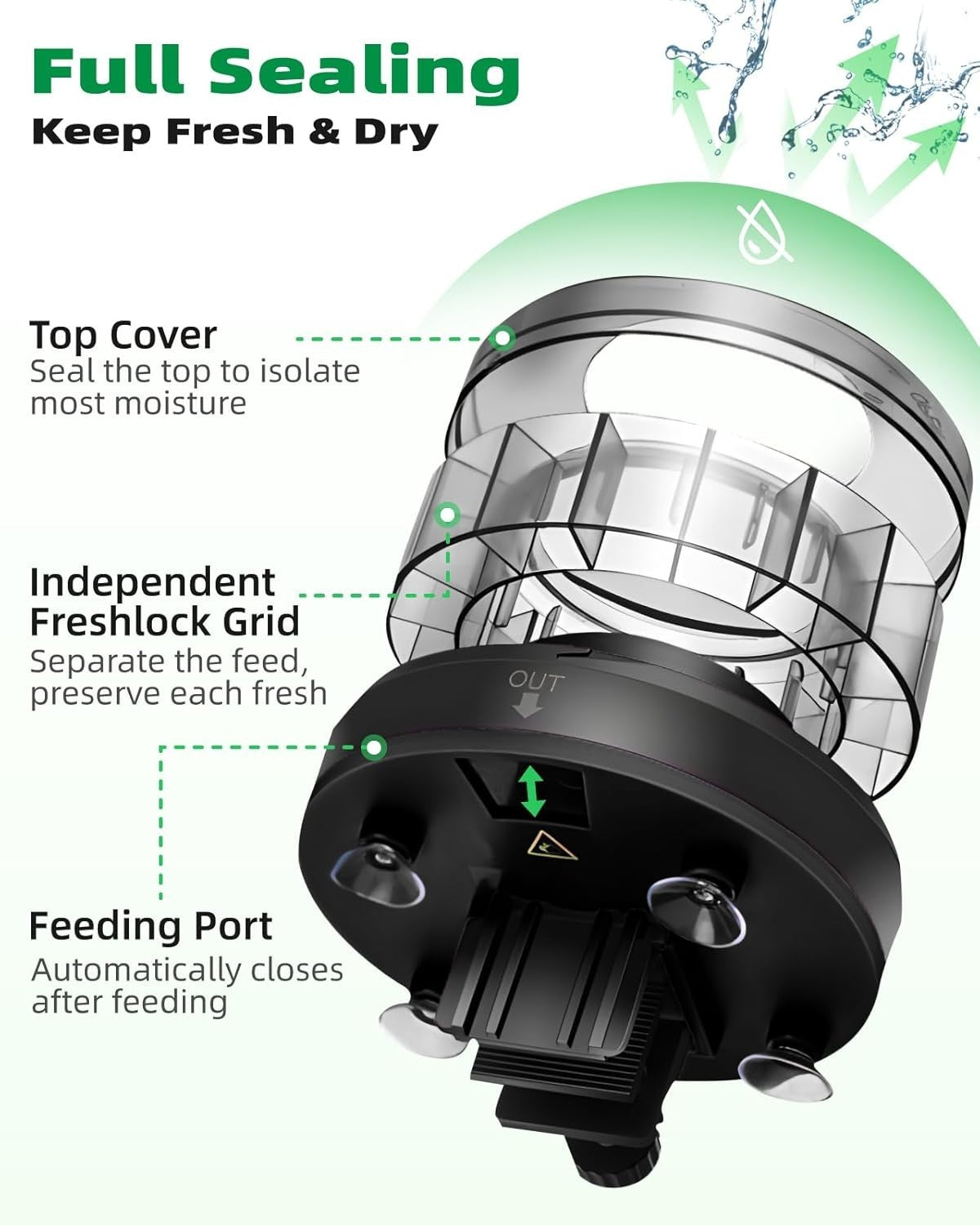 Automatic Fish Feeder USB Rechargeable LCD Timer Aquarium Food Dispenser