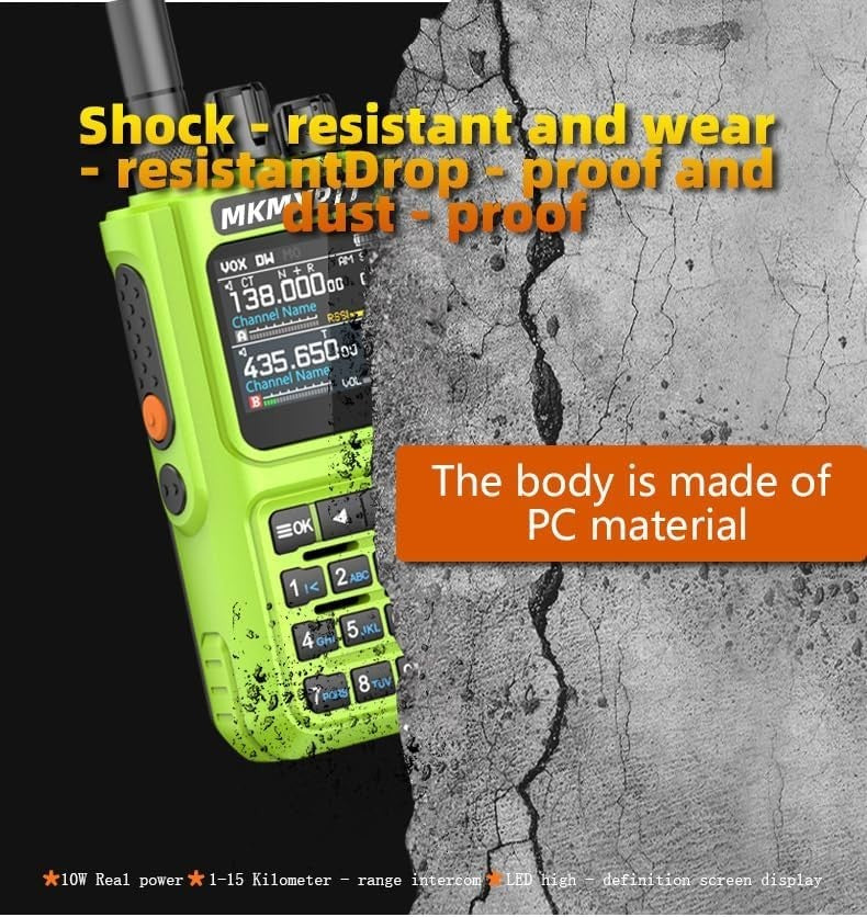 10W GPS Dual Band Walkie Talkie 6000mAh Long Range Dual Screen Radio