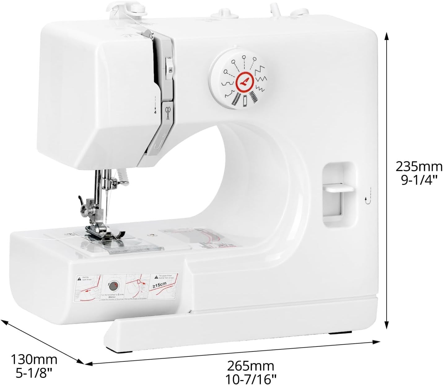 Portable Sewing Machine 12 Stitch Double Speed LED Light Foot Pedal