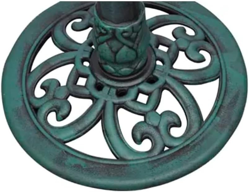 Decorative Bird Bath Green Garden Feature Durable Weatherproof Outdoor
