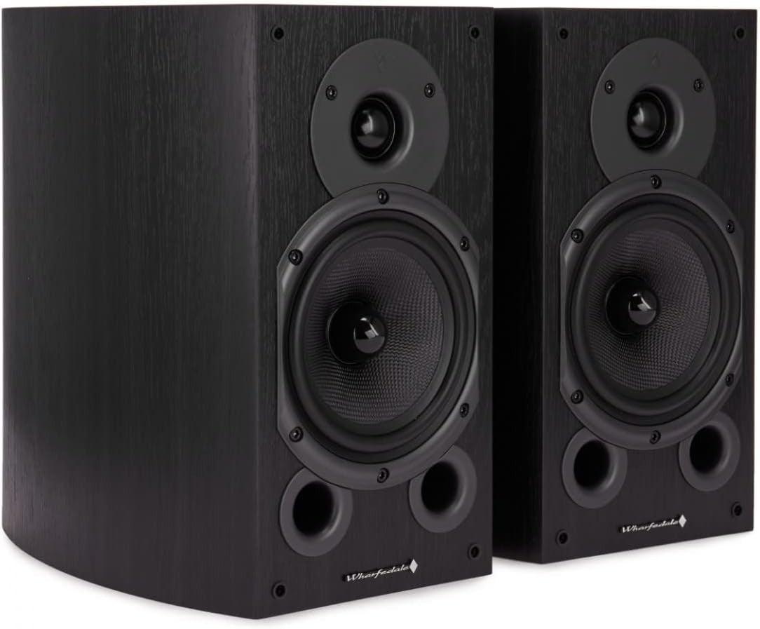 Wharfedale Diamond 9.1 100W Bookshelf Speakers Pair Black HiFi Audio
