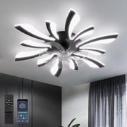 30.7" Ceiling Fan with Lights, 6 Speeds, Dimmable, Remote & LED