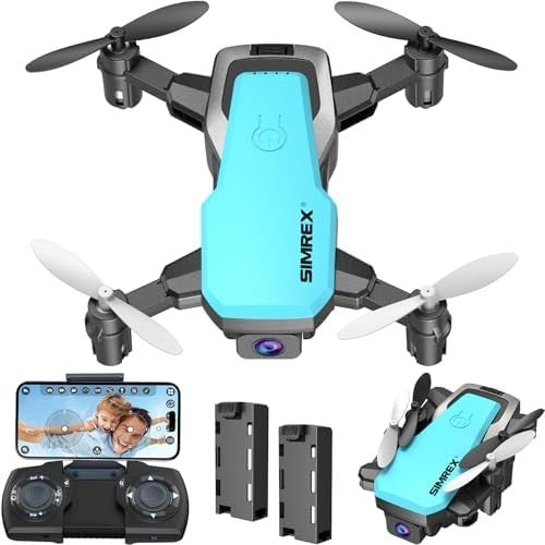 720P HD Foldable Mini Drone with Altitude Hold & 3D Flip (2 Batteries)