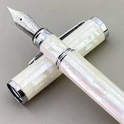 Luxury White Mother of Pearl Fountain Pen Fine Nib Gift Set4