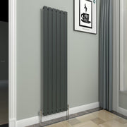 Vertical Designer Radiator Anthracite 1600x408mm Modern Central Heating