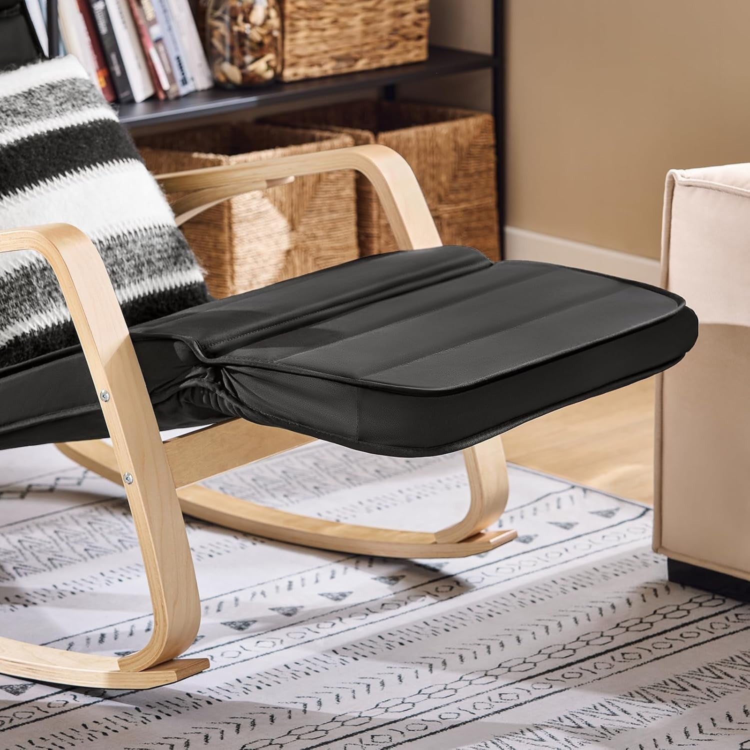 Recliner Rocking Lounge Chair w/ Cushion & Footrest – Modern, Comfy, Adjustable