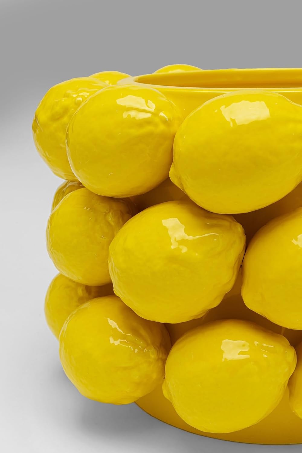 Yellow Lemon Ceramic Vase 26cm Modern Statement Table Home Decor