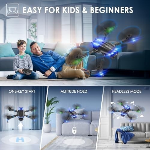 Foldable 4K HD Drone with Dual Batteries, 30Min Flight & Gesture Control