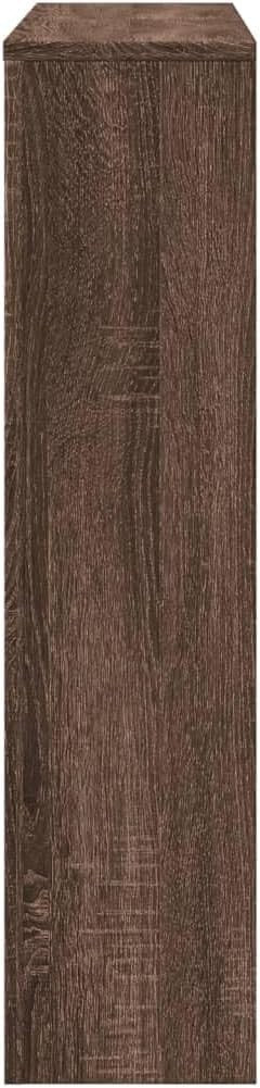 Large Brown Oak Radiator Cover Shelf 175x20x82cm – Modern Slatted Heater Cabinet