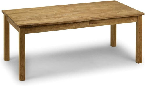 Solid Oak Coffee Table 120x60x48cm Durable Compact Design for Living Room