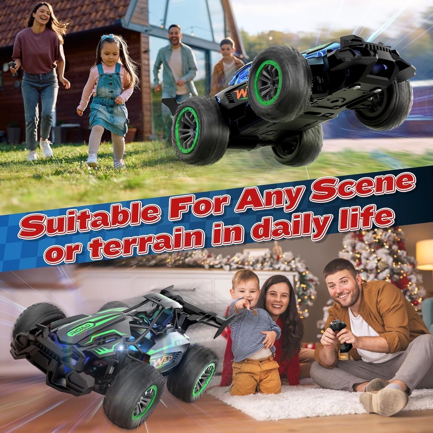 20KM/H RC Car 2.4GHz Off-Road Remote Control Car 2WD Fast Buggy Gift for Kids Bo