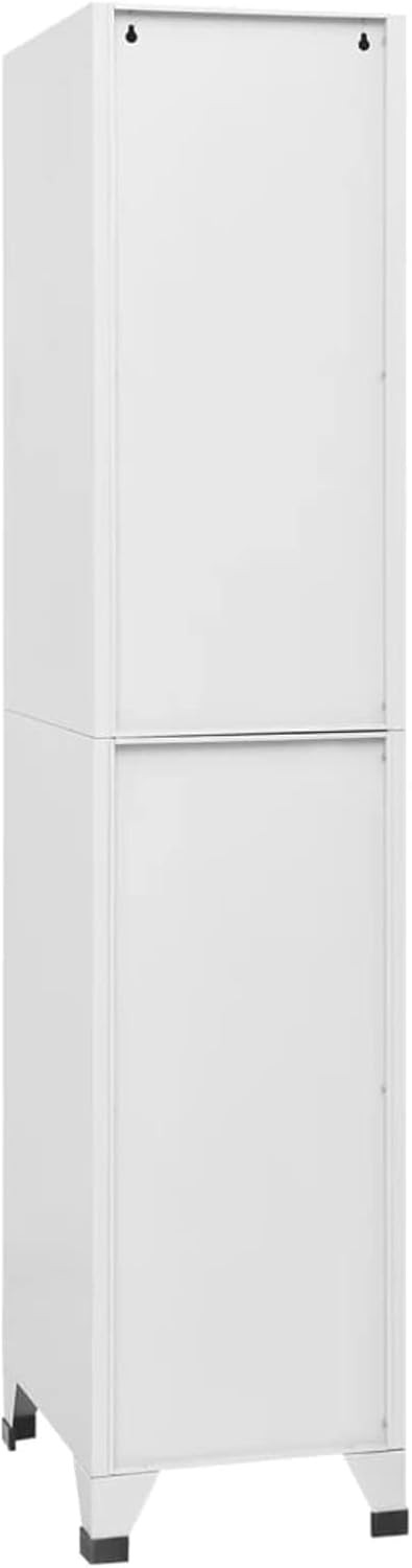 3 Door Metal Locker Cabinet Lockable Steel Storage Cupboard Office Gym 180cm