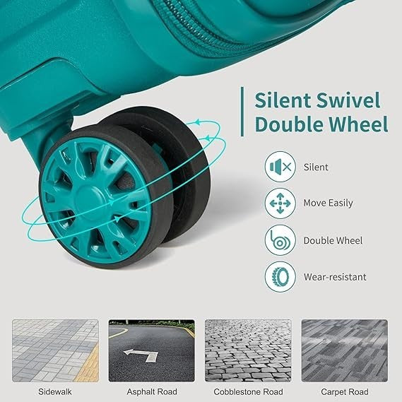 Medium Hard Shell Suitcase Polypropylene TSA Lock 4 Spinner Wheels 56L