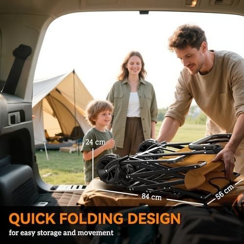 120L Folding Wagon Trolley Cart Canopy Adjustable Handles Outdoor