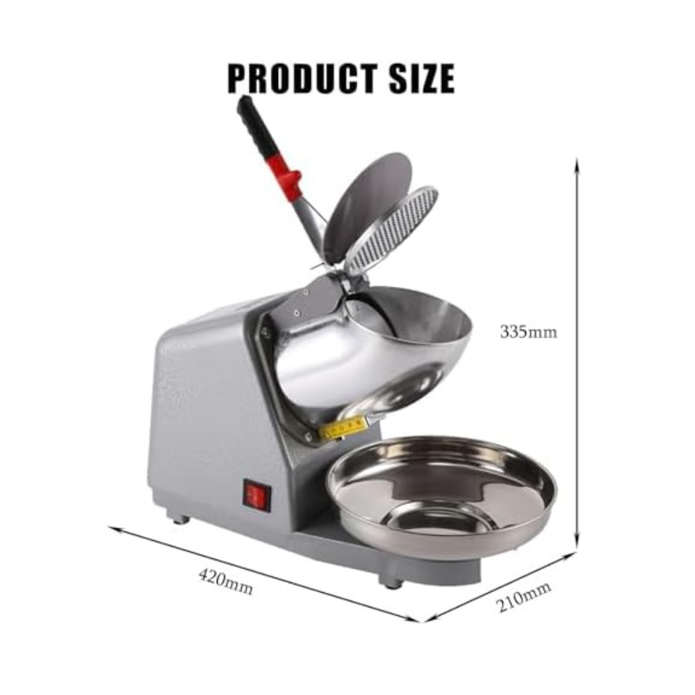 Electric Ice Crusher 380W Double Blade Snow Cone Slush Machine
