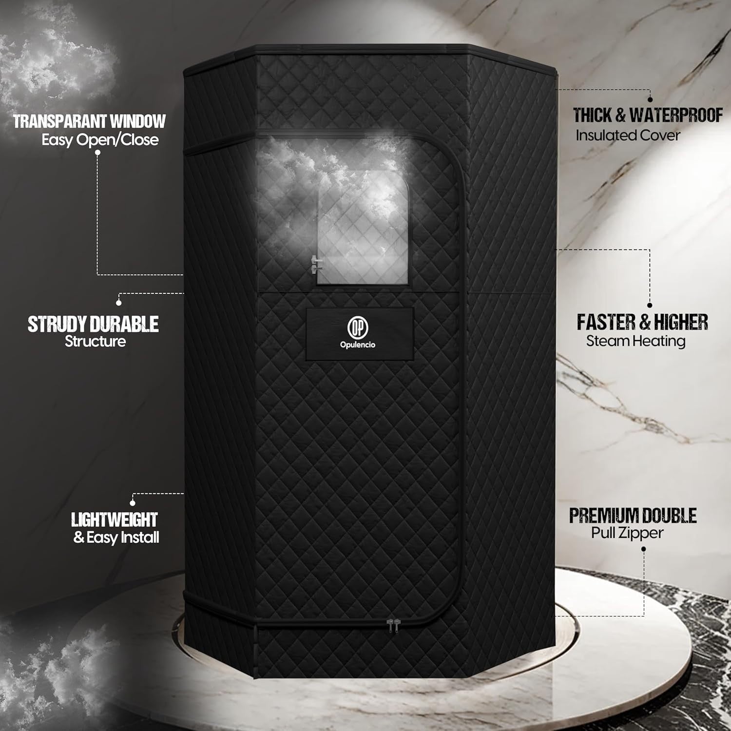 Home Sauna with Ice Bath – Portable Steam Sauna Tent w/ Chair & Remote