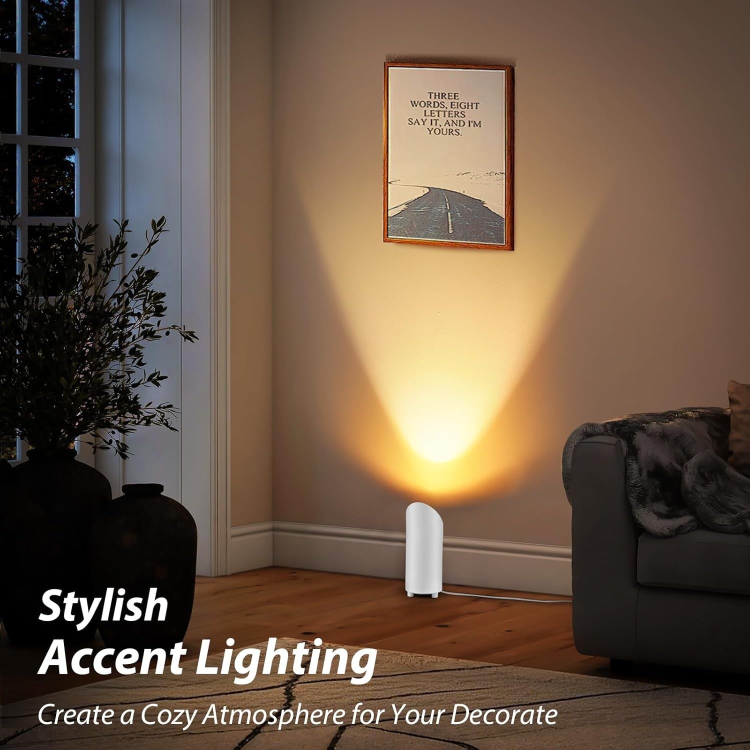 LED Uplight Floor Lamp IP44 Waterproof 2700K Warm White Indoor Light