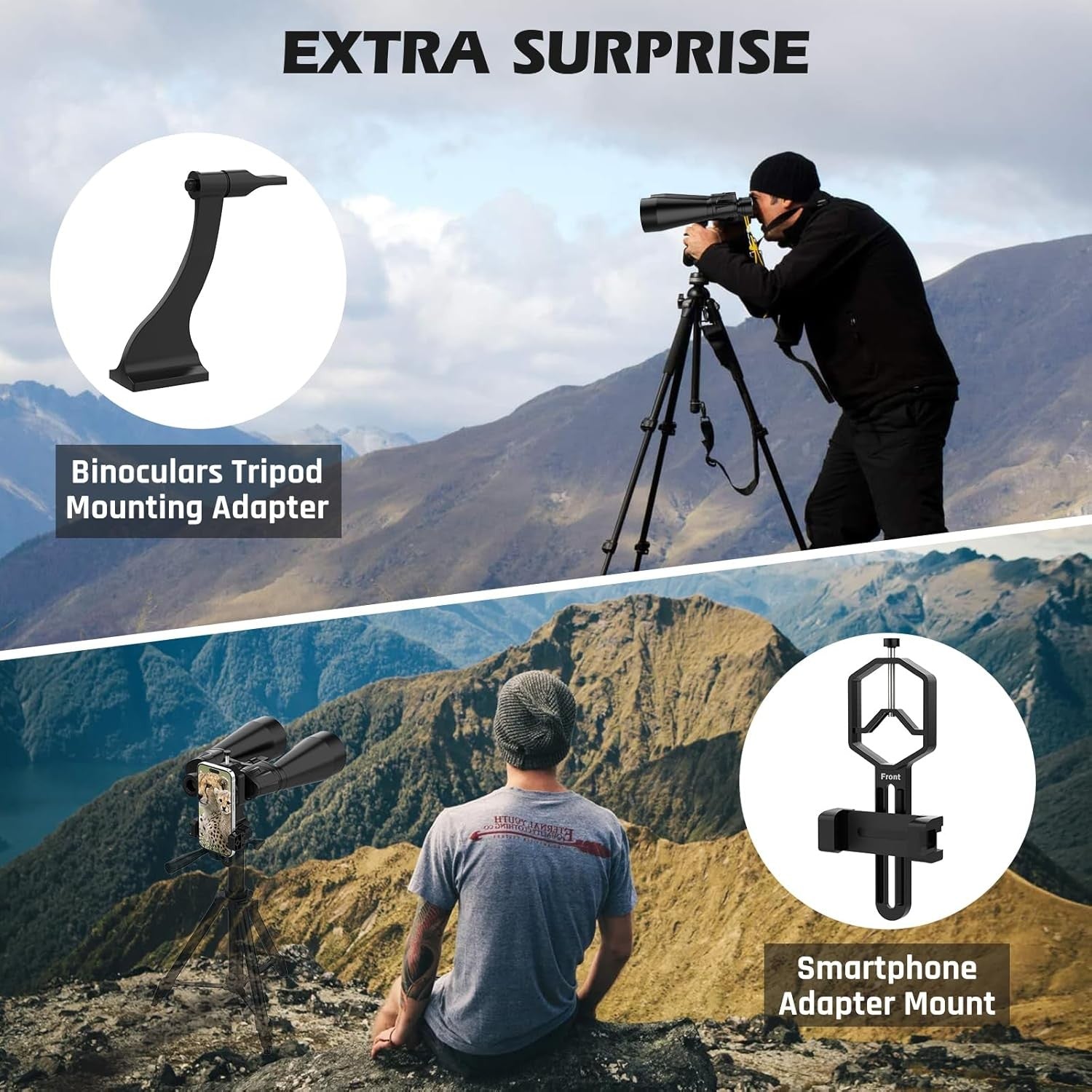 18x70 HD Astronomy Binoculars Waterproof Fogproof Tripod Phone Adapter Long Rang