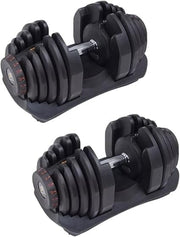 Quick Dial Adjustable Dumbbells 24KG or 40KG Non-Slip Smart Home Gym Set