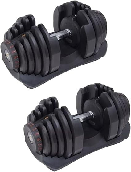 Quick Dial Adjustable Dumbbells 24KG or 40KG Non-Slip Smart Home Gym Set