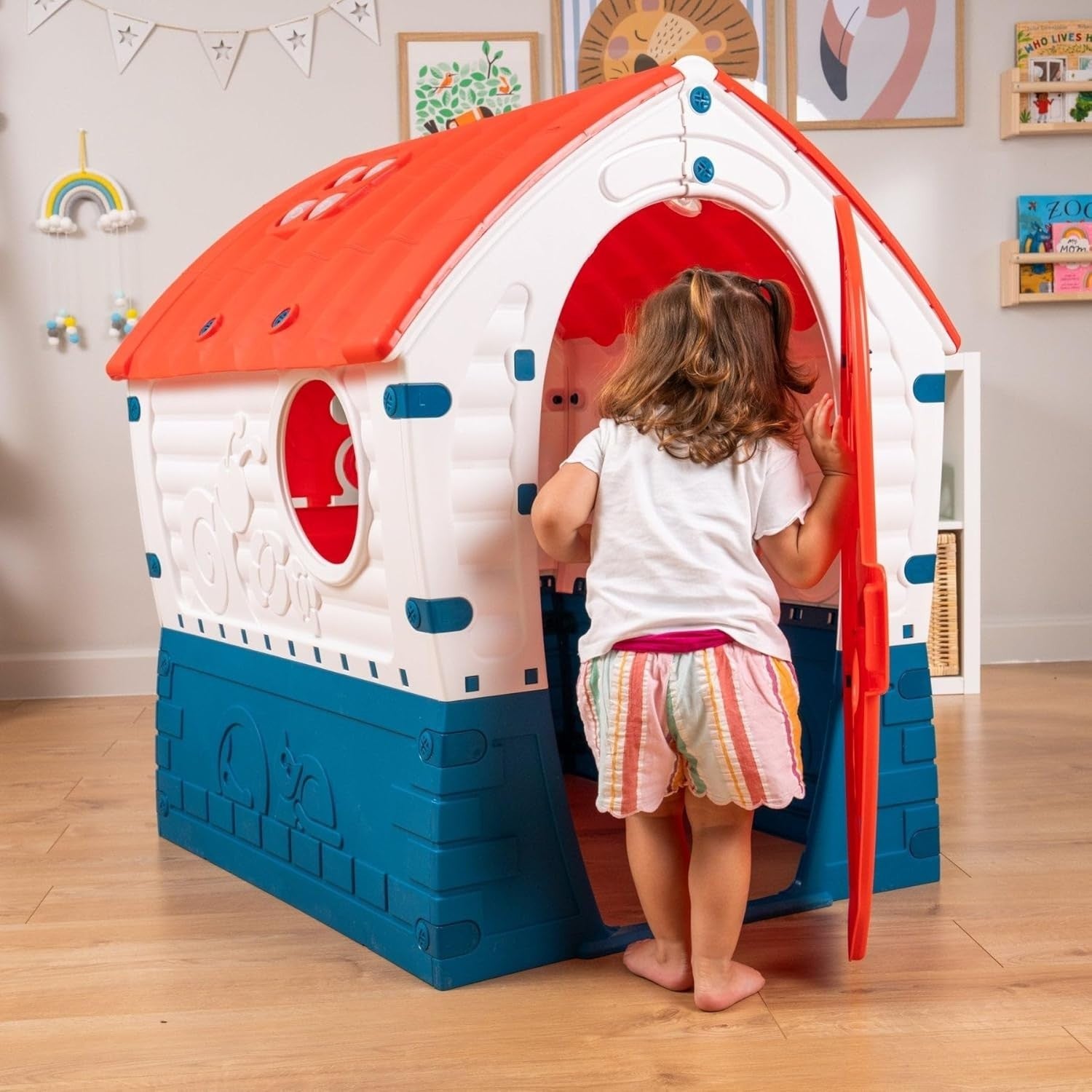 Kids Plastic Playhouse Indoor Outdoor Garden House UV Resistant Age 2+