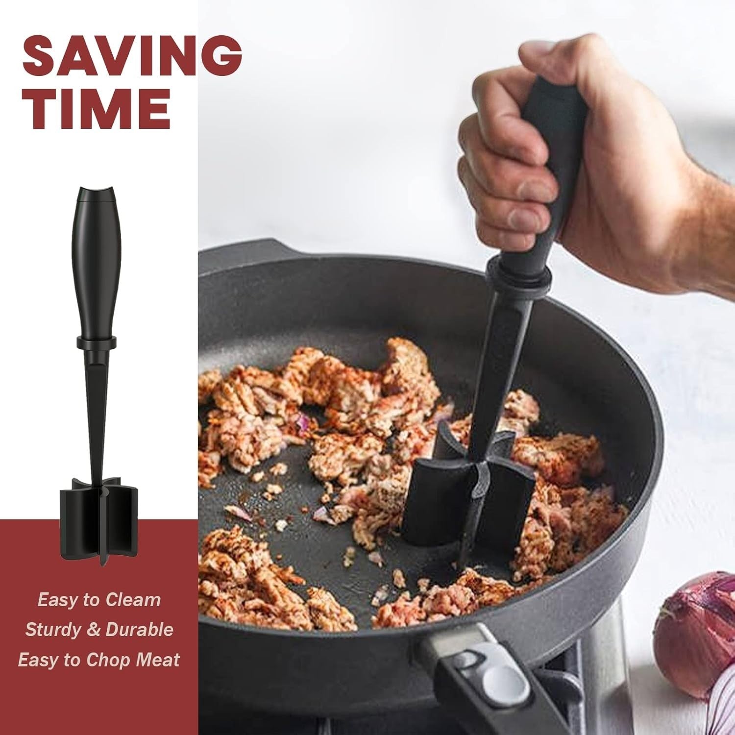 Hamburger Meat Chopper Ground Beef Masher Nylon Mixing Tool